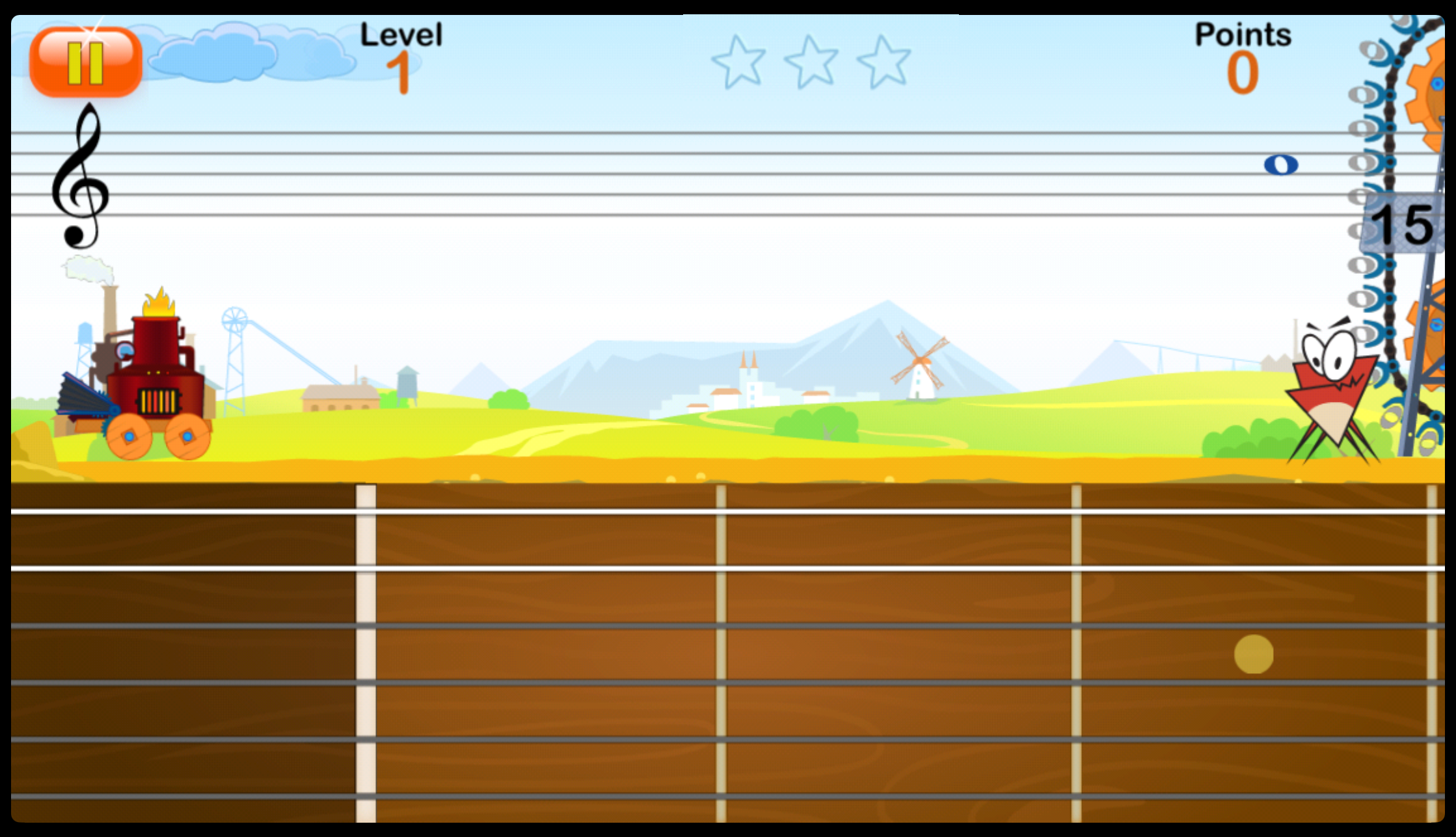 NoteWorks app fret board keys gameplay option screenshot
